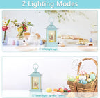Easter Snow Globe, Easter Decorations for The Home, Lighted Glitter Bunny Snowglobe Lantern for Spring Home Decor