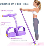 Pedal Resistance Bands with Handles, Durable 6-Tubes Multifunction Pedal Resistance Band, Natural Rubber Foot Pedal Resistance Bands, Fitness Resistance Bands for Abdomen, Waist, Arm, Leg