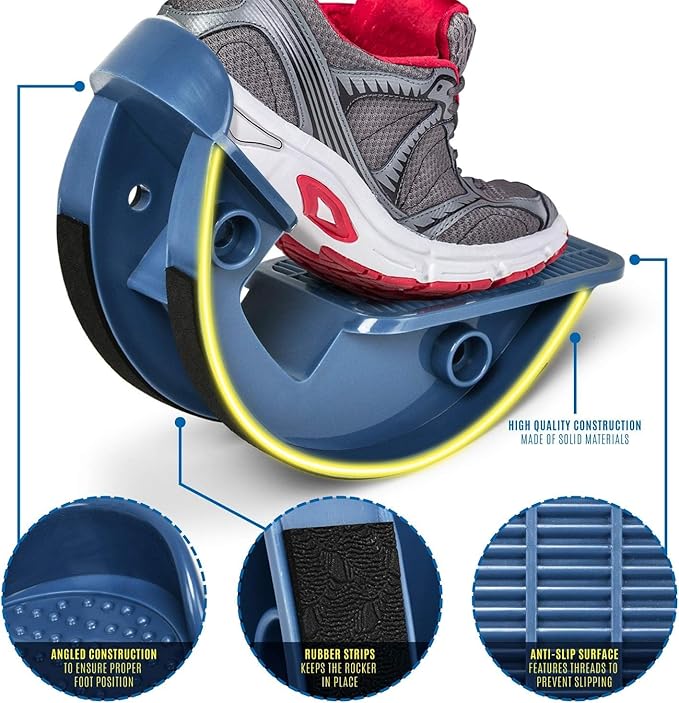 Yes4All 2-in-1 Professional Wooden Balance Board + Foot Rocker Navy