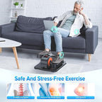 Under Desk Elliptical Machine, Electric Elliptical Leg Exerciser for Seniors Fully Assembled, Quiet & Portable Electric Seated Pedal Exerciser with Remote Control & 12 Adjustable Speeds