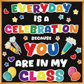 gisgfim Classroom Bulletin Board Decoration Set Wall Door Decor Colorful Classroom Decorations for Kindergarten Preschool Elementary Middle School(Everyday is a Celebration)