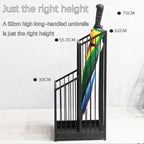 Indoor Metal Umbrella Stand，Umbrella Storage，Tall Metal Standing Umbrella Holder，Umbrella Holder for entryway，for Hotel，Offices，Home，Commercial(Gold,40 * 25 * 62cm/16 * 8 * 24.4in)