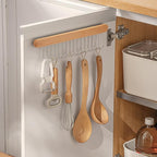 Pull Out Bra Hanger for Closet, Sliding Hooks Rack for Belt Ties Tank Top Scarf Jewelry, Space Saving Organizr for Wardrobe Cabinet, Left Side 12 Hooks Rail, 2 Pcs