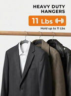 Smarter Plastic Hangers 200 Pack - Thin Hangers Non-Velvet with 360° Swivel Chrome Hook & Notches, Sweater Hanger No Shoulder Bump - Ideal for Dresses, Coats, Shirt, Jacket, Sweater - Black