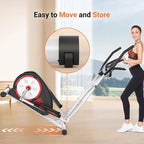 ANCHEER Elliptical Exercise Machine, Elliptical Trainer for Home Gym Exercise Equipment 500Lbs Max Weight Ultra-Silent Elliptical Machine, 14 & 8 Resistance Levels