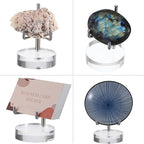 Hipiwe Adjustable Metal Arms Display Stand Easel with Acrylic Base Display Easel Holder for Fossil Coral Geodes Rock Mineral Agate Crystals Seashell and Small Collectibles