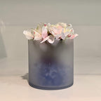 WGV Cylinder Vase, Diameter 5", Height 5", Frosted Glass Floral Planter Container, Floating Candle Holder for Wedding Party Event Home Office Decor, 1 Piece