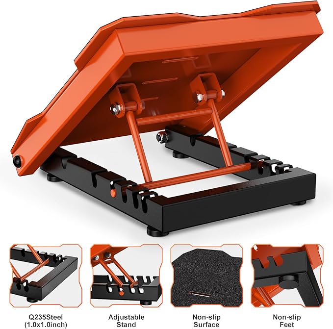 Steel Slant Board Calf Stretcher 600lbs Weight Capacity Squats Wedge 5 Adjustable Incline Balance Board for Foot Leg Hamstring Knees Ankle Heel Stretching Training for Home Gym or Commercial