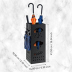Umbrella stand - Metal vertical umbrella stand - Suitable for entrance halls, stores, offices. Dimensions: 6.3 x 6.6 x 16.34 inches