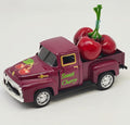 Cherry Decor – 4.9″Sweet Cherry Mini Vintage Metal Truck with 3 Fake Cherries for Themed Party Decorations, Home Kitchen Centerpieces for Tables, Farmhouse Pickup Truck Tiered Tray Decor Gifts