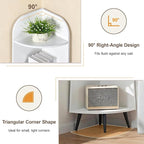VECELO Large Tall Corner Shelf, 66.93" H 5-Tier Corner Storage Organizer, Freestanding Corner Display Rack for Living Room Bedroom Home Office, White