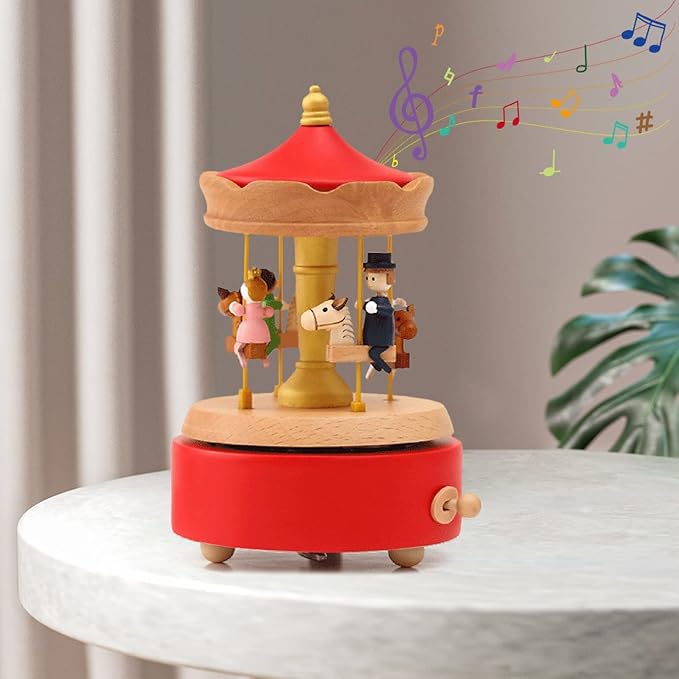 ROSIKING Classical Music Box Revolve Musical Boxes Christmas Birthday Valentine's Day Gifts for Lover, Boyfriend, Girlfriend, Husband, Wife Plays You are My Sunshine