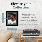 Creative Picture Frames 8.25 x 11 Magazine Frame with Full-Strength Glass, Holds Up To A 1/4" Thick Media with Installed Hangers for Easy Mounting, 11x14 Manhattan Black Frame with Black Mat