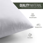 Utopia Bedding Throw Pillows (Set of 1, White) – 22 x 22 Inches Down Alternative Pillows for Bed, Sofa, and Couch - Fluffy Decorative Stuffer Pillow for Indoors & Outdoors