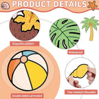 Retro Summer Beach Bulletin Board Set Groovy Hawaii Beach Classroom Decorations Cruisin' Into A Healthy Summer Tropical Classroom Paper Cutouts for Back to School Chalkboard Wall Teacher Supplies