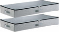 VEVOR Under Bed Storage with Clear Lids, 33.5 x 16.9 x 4.7 Inch, 45L Large Underbed Clothes Storage Containers, Low Profile Under Bed Drawer Shoe Organizer Bins Box for Blanket Shoe Bedroom, 2 Pack