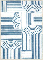 Lahome Abstract Washable Rugs, 4x6 Blue Rug for Bedroom Nursery Soft Non Slip Modern Living Room Rug, Ultra-Thin Non-Shedding Throw Carpet for Entryway Kitchen Office(4'x6',Blue/White)
