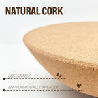2026 NEW | Cork Half Ball for Surf Balance Board | Ø11.8" Wobble Board | Balance Boards Accessory for Yoga, Fitness, Rehab, Pilates & Surf Training | Eco-Friendly Natural Cork Slack Board