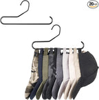 Mkono Hat Organizer for Baseball Caps Metal Hat Rack for Closet Set of 2 Hat Hangers Baseball Cap Holder Hat Storage Organizer Holds 20 Caps, Black