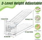 Shoe Slots Organizer,20 PACK Transparent Shoe Stacker Adjustable Shoe Slot Organizer Space Saver Shoe Rack Holder Shoe Storage Organizers for Closet,Transparent