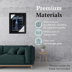 Creative Picture Frames 8 x 11.5 Magazine Frame with Full-Strength Glass, Holds Up To A 1/4" Thick Media with Installed Hangers for Easy Mounting, 11x14 Black Frame with Black Mat