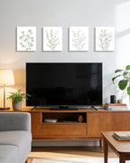 Drsoum Botanical Plant Framed Wall Art Boho Wall Decor for Bathroom Sage Green Eucalyptus Leaf Prints Minimalist Aesthetic Ready to Hang Set of 4, 8x10 in (Framed)