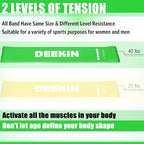Deekin 20 Pcs Resistance Bands Resistance Loop Exercise Bands Exercise Equipment Elastic Drap Ring for Women and Men Home Fitness, Gym, Yoga