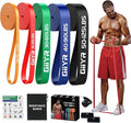 Resistance Bands Set for Men & Women - 4 Levels Exercise Band with Door Anchor, Pull Up Bands for Strength Training, Stretching, Powerlifting, Home Workouts