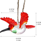 Handmade Hummingbird Ornament Hanging Glass Humming Bird Ornaments for Home Party Christmas Tree Decorations