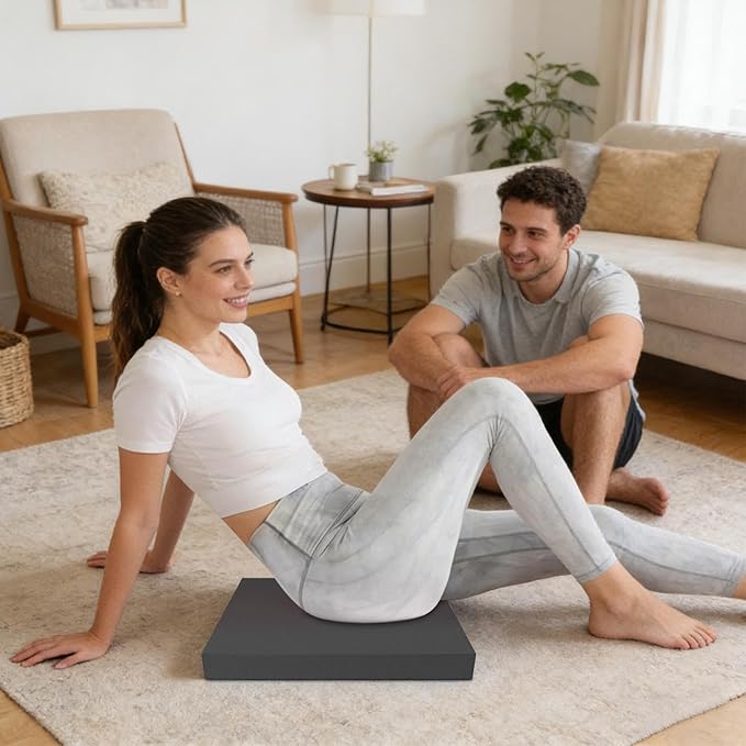 Stability Pad - 50x40cm Soft Thick Stability Mat - Balance Cushion Foam Pads for Exercise | for Women Men Home Gym Floor Yoga Workout Physical Training Stretching