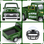 Football Metal Truck with White Football Helmet Farmhouse Vintage Green Truck Decor for Room Farm Metal Car Home Decors Mini Vintage Car Collectible Gift for Home Desk Bookshelf
