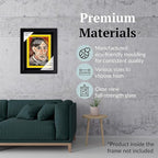 Creative Picture Frames 7 x 10 Magazine National Geographic Frame with Full-Strength Glass, Holds Up To A 1/4" Thick Media with Installed Hangers for Easy Mounting, 8x12 Black Frame with Black Mat