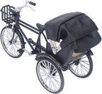 TOPINCN Retro Rickshaw Figurine Decorative Alloy Wheel Rickshaw Model Lifelike Collectible Miniature Rickshaw Toy Retro Rickshaw Ornament Decorative