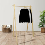 Solid Wood No Tool Assembly Collapsible Aesthetic Clothing Garment Rack