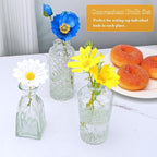 Brajttt Glass Bud Vase Set of 18,Small Glass Vintage Vases for Flowers,Clear Bud Vases in Bulk for Rustic Wedding Decor,Table Centerpieces,Decor Centerpiece for Bathroom