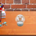 2pcs Glass Snow Globes: Clear Fillable Snow Water Globe Rubber Base Candy Bottle Jar for DIY Craft Home Christmas Winter Decoration 80mm