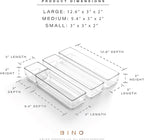 Bino 4-Piece Drawer Bin Set | THE MODULAR | Bathroom & Desk Drawer Organizer Bins - Large