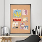 VIZ-PRO Cork Notice Board, 48 X 32 Inches, Cork Bulletin Board with Black Aluminium Frame
