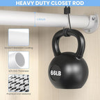 3 Pack Closet Rods for Hanging Clothes, 17 to 84 Inch Heavy Duty Stepless Adjustable Closet Hanging Rod, 1.3 Inch Diameter Metal Closet Rod for Wardrobes Laundry Bedroom RV, White