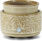 ElusiaKa Wax Melt Warmer 3-in-1 Electric, Ceramic Wax Burner for Scented Wax, Scented Wax Melter & Essential Oil Burner for Home Aromatherapy-Tan
