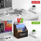 YINMIT Magazine Holder, Stepped 3 Tier Magazine Rack Floor, Magazine Storage Basket, Folder Organizer Bin for Magazines, Books, Newspapers