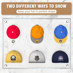 36 Pack Adhesive Hat Hooks for Wall, Super Strong Hat Rack for Baseball Caps, Hat Organizer Display for Home Decor, Hat Hangers Holder for Wall, Door, Closet, No Drilling - USA Patented (Gray)