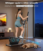 Dripex Elliptical Exercise Machine, Magnetic Elliptical Machine for Home, Hyper-Quiet Elliptical Training Machines w/ 6KG Flywheel, 16 Resistance Levels, Pulse Sensor, LCD Monitor
