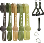 LEEKEY Resistance Bands, Exercise Bands with Handles,Pull Up Assist Bands - Band Set with Door Anchor - Bands for Working Out,Band for Men and Women Fitness Training,Home Workouts