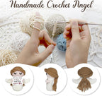 70th Birthday Gifts for Women Men, 1956 70th Birthday Decorations, Happy 70 Year Old Gifts for Family Friends - Handmade Positive Angel Crochet Doll