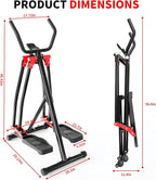 Air Walker Exercise Machine, 30" inch Stride Space Walker Elliptical Trainer for Home Use, Low-Impact Elliptical Cross Trainers Compact Steppers for Men and Women Full-Body Cardio & Leg Toning