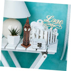 4pcs Vintage Alloy Model Sculpture Landmark Decor for Home Office Decorative Building Ornament in Antique Finish