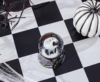 Sanrio Hello Kitty Black Skeleton Mini Light-Up Snow Globe with Swirling Glitter Display | 3 Inches Tall