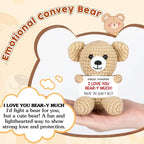 WELLBANEE Mini Crochet Bear Gifts for Her Him, Wife Husband Girlfriend Boyfriend I Love You Gift, Crochet Stuffed Animal, Anniversary Birthday Gifts, Handmade Bear Small Stuff Things