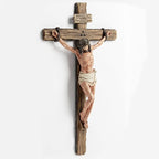 DevotedWalls 14" H Catholic Realistic Crucifix for Wall,Hand Painted Jesus Christ Wall Cross,Bloody Jesus on Crucifix,Realistic Jesús Chirst Cross for Church,Chapels and Home(Hand Painted in Full Color)
